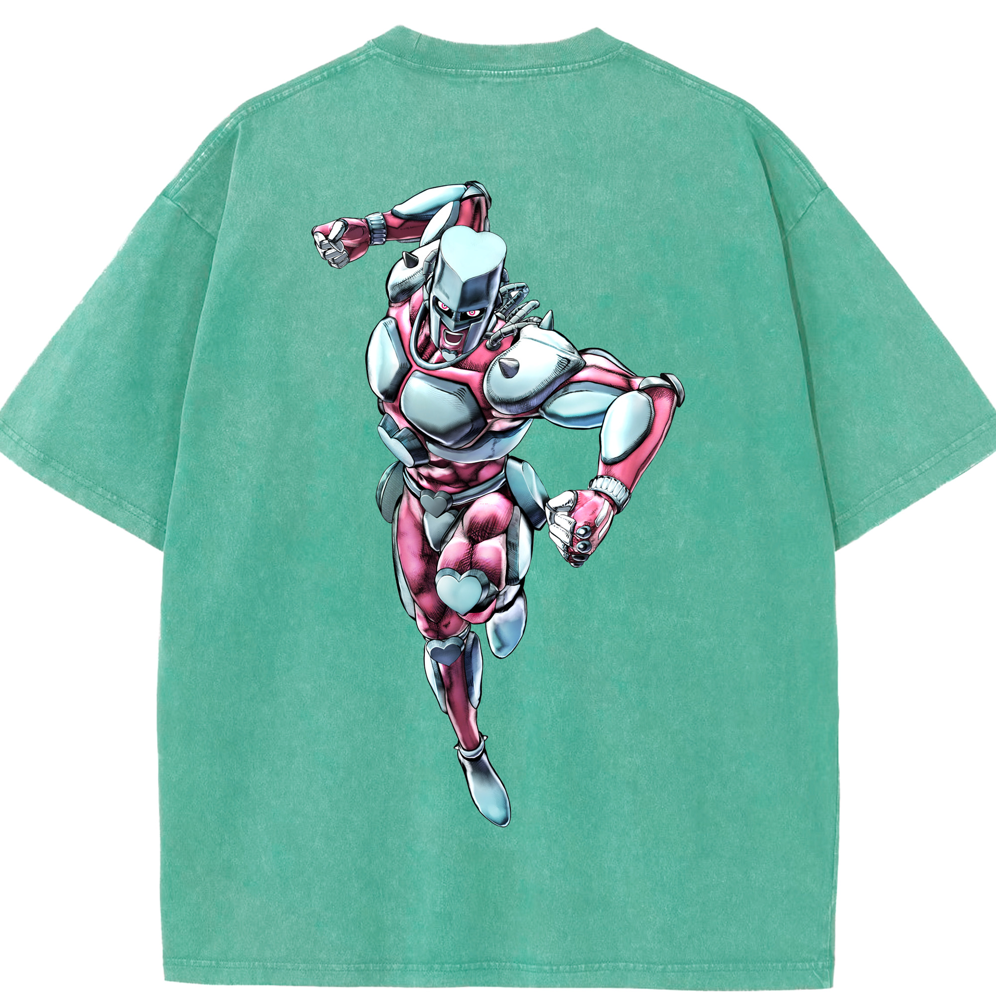 （画像用） ジョジョの奇妙な冒険 ひがしかた じょうすけ JoJo's Bizarre Adventure Higashikata Josuke 綿100% ヴィンテージ風 半袖Tシャツ（背面プリント）